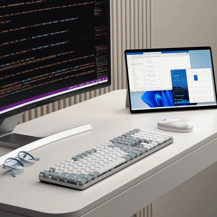 SM3 Slim Mechanical Backlit Bluetooth Keyboard - Light - Macfixit Australia