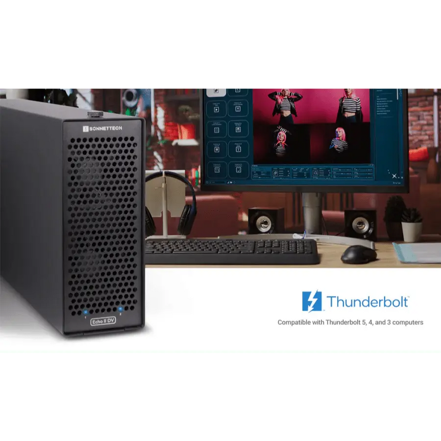 Sonnet Echo II DV T5 Desktop Thunderbolt 5 (2 PCIe slots for pro DV ...