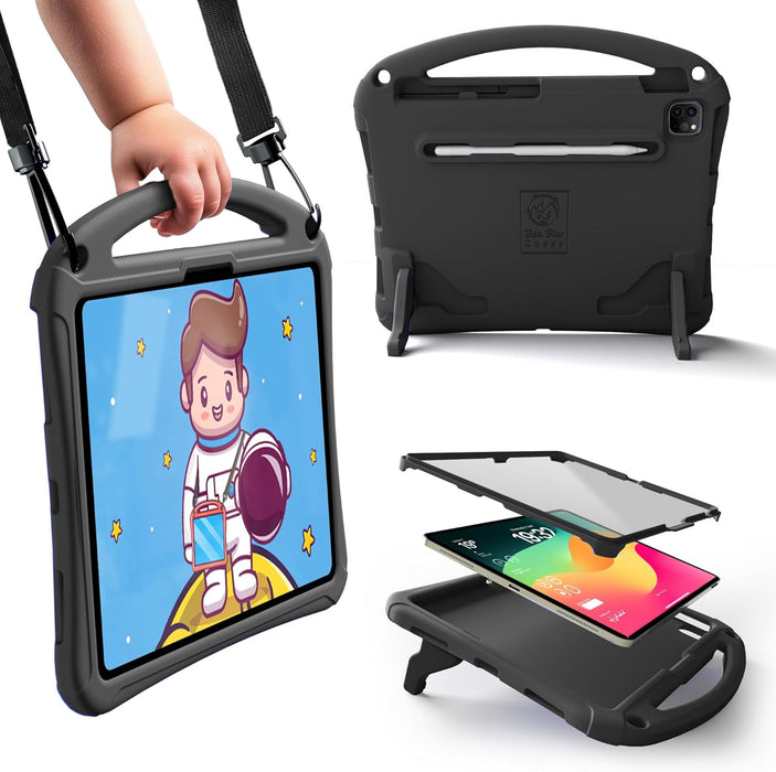 Space Suit Rugged Kids Case for iPad Air 11 M2/M3 (2025), Pro 11 M4 (2024), iPad 10th Generation, Case for Kids with Built - in Screen Protector - Macfixit Australia
