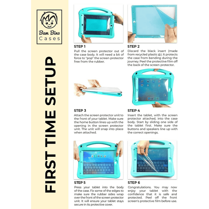 Space Suit Rugged Kids Case for iPad Air 11 M2/M3 (2025), Pro 11 M4 (2024), iPad 10th Generation, Case for Kids with Built - in Screen Protector - Macfixit Australia