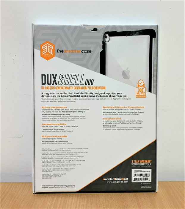 STM DUX Shell Duo Case For iPad 7th/8th/9th generation - Back Only - Macfixit Australia