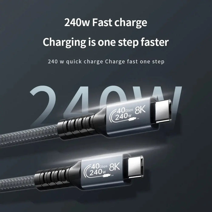 Thunderbolt 4 Cable (USB4, 40Gbps, 240W) - 0.5m - Macfixit Australia