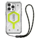 UAG Pathfinder Clear MagSafe Apple iPhone 16 Pro (6.3") Rugged Case + Black Neon Lanyard - Active Neon - Macfixit Australia