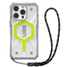 UAG Pathfinder Clear MagSafe Apple iPhone 16 Pro Max (6.9") Rugged Case + Black Neon Lanyard - Active Neon - Macfixit Australia