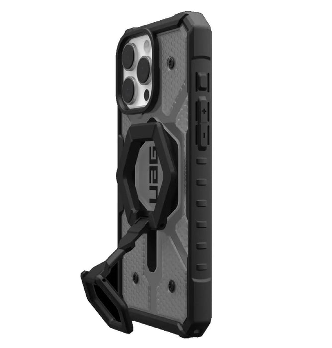 UAG Pathfinder Clear MagSafe Apple iPhone 16 Pro Max (6.9") Rugged Case + Black Ring Stand - Ash - Macfixit Australia