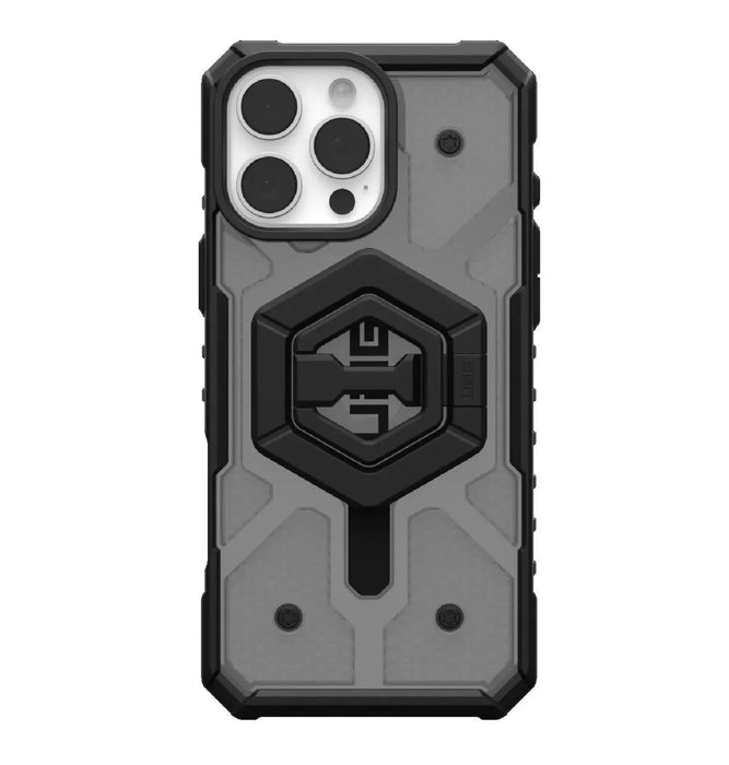 UAG Pathfinder Clear MagSafe Apple iPhone 16 Pro Max (6.9") Rugged Case + Black Ring Stand - Ash - Macfixit Australia