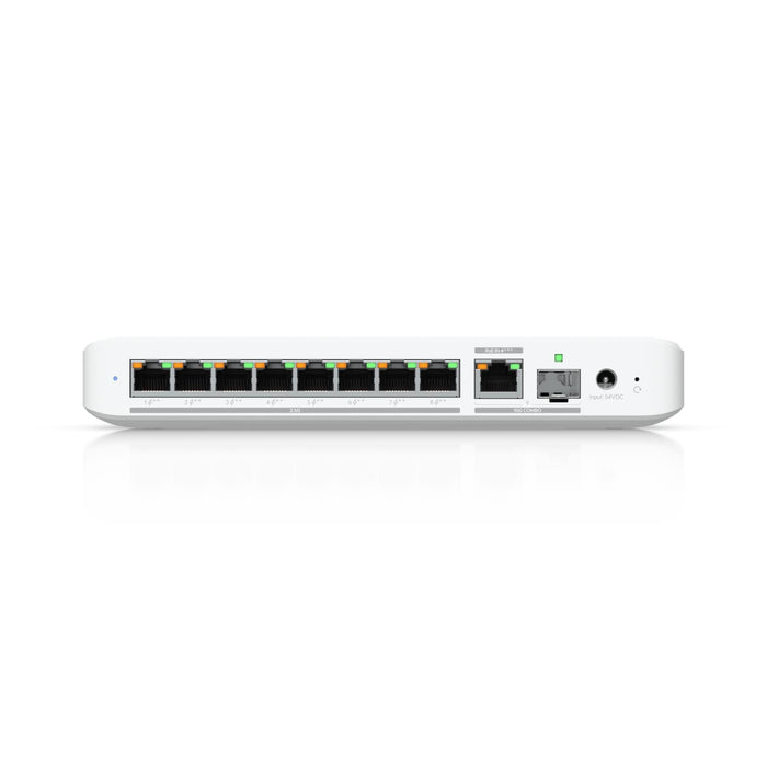 Ubiquiti Flex 2.5G PoE, 8 - port 2.5 GbE PoE++ Switch,10 GbE RJ45/SFP+ Combination Uplink Port,Powered With PoE+++ or AC - Macfixit Australia