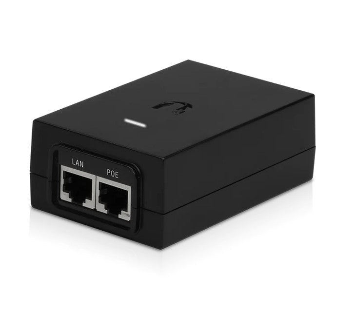 Ubiquiti POE Injector, 24V DC, 30W, Gigabit Ethernet, Black, Surge and Clamping Protection, Maximum Surge Discharge - Macfixit Australia