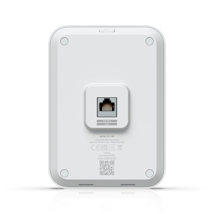 Ubiquiti U7 In - Wall, Wall - mounted WiFi‎ 7 AP,4 Spatial Streams,Integrated 2.5 GbE PoE Switch, For Hospitality,115 m² Coverage, PoE/PoE+ Power - Macfixit Australia