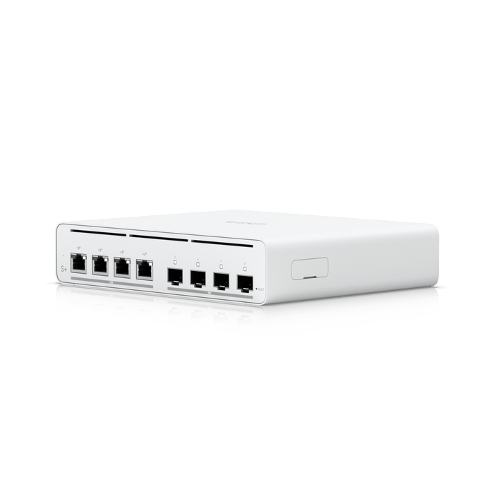Ubiquiti UISP Switch Plus, 2.5 GbE PoE Switch For ISP Applications, RJ45 Ports, 27V Passive PoE Output, 4 10G SFP+ ports - Macfixit Australia
