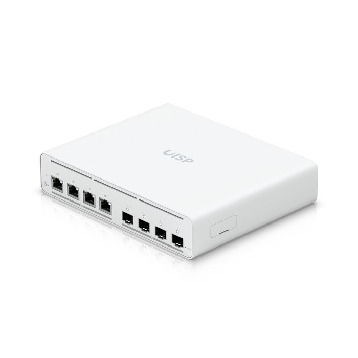 Ubiquiti UISP Switch Plus, 2.5 GbE PoE Switch For ISP Applications, RJ45 Ports, 27V Passive PoE Output, 4 10G SFP+ ports - Macfixit Australia