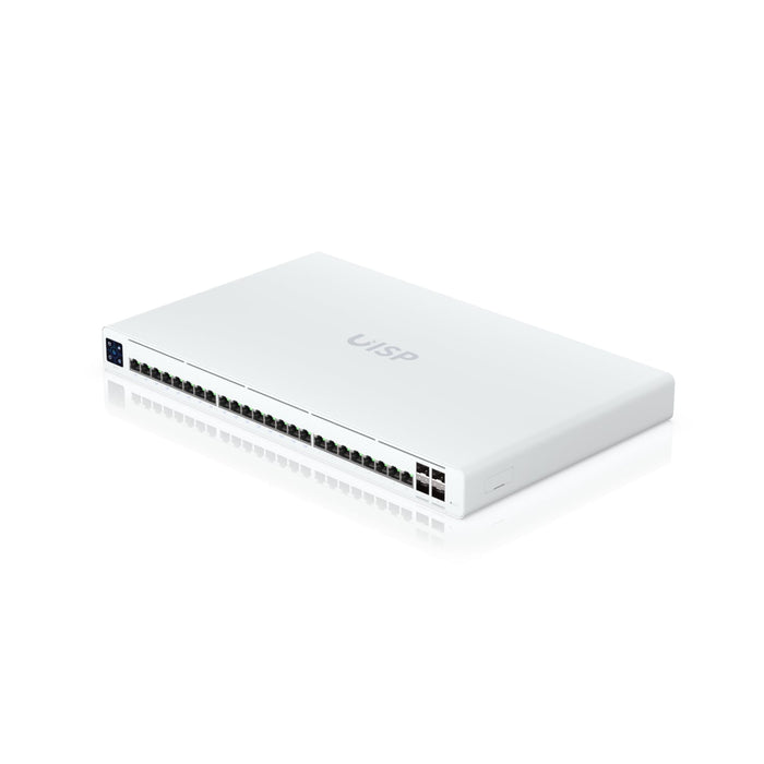 Ubiquiti UISP Switch Professional, 24 GbE RJ45 ports, 16 with 27V Passive PoE Output, 4 10G SFP+ ports, Color Touchscreen - Macfixit Australia