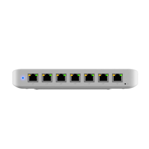 Ubiquiti Ultra 60W, Compact 8 - port Layer 2 GbE PoE Switch, Versatile Mounting, 7 GbE PoE+ Output ports, 1 GbE Port, Includes PSU - Macfixit Australia