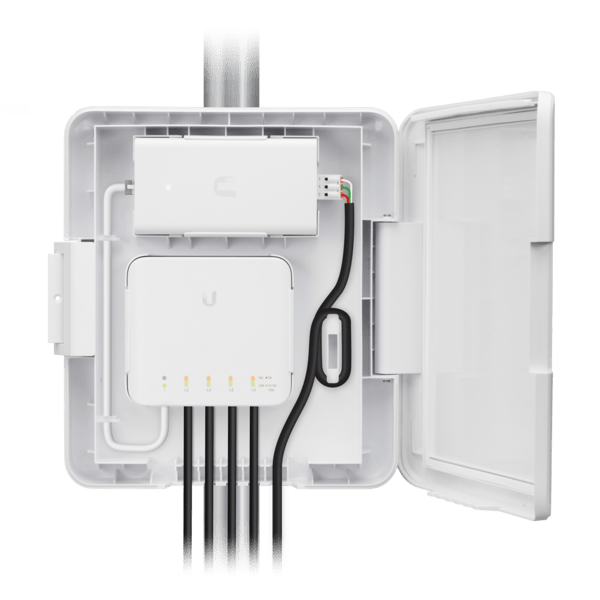 Ubiquiti UniFi Switch Flex Utility Outdoor Weatherproof Enclosure for Switch Flex, Max PoE 46W - Macfixit Australia
