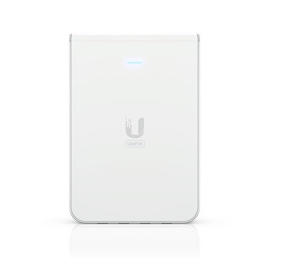 Ubiquiti UniFi Wi - Fi 6 In - Wall Wall - mounted Access Point with a Built - in PoE Switch,115 m² Coverage - Macfixit Australia