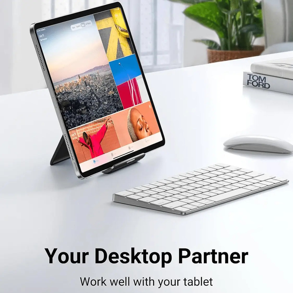UGREEN Adjustable Tablet Stand Holder — Foldable Desktop Dock for iPad ...