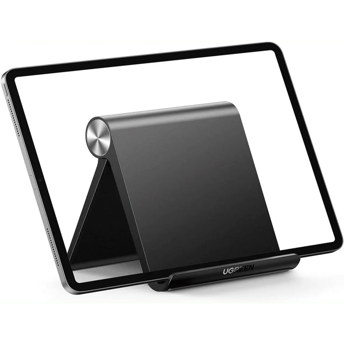 UGREEN Adjustable Tablet Stand Holder — Foldable Desktop Dock for iPad, iPhone & Android Devices (4"–12.9") | Black - Macfixit Australia