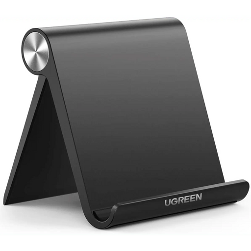 UGREEN Adjustable Tablet Stand Holder — Foldable Desktop Dock for iPad, iPhone & Android Devices (4"–12.9") | Black - Macfixit Australia