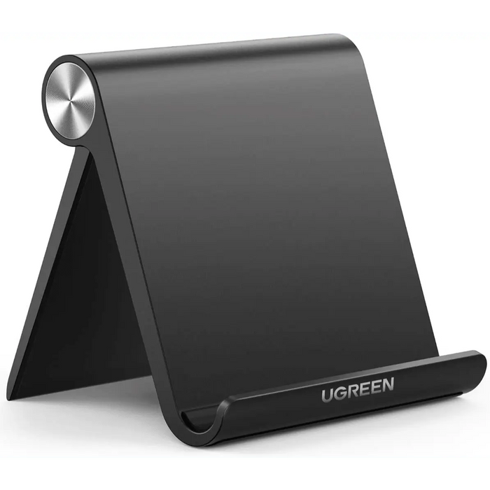 UGREEN Adjustable Tablet Stand Holder — Foldable Desktop Dock for iPad, iPhone & Android Devices (4"–12.9") | Black - Macfixit Australia