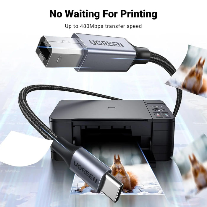 UGREEN Printer Cable USB C to B 2.0 Scanner Cord - 1M - Macfixit Australia