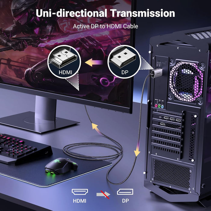 Unidirectional DisplayPort to HDMI Active Cable - 1M - Macfixit Australia