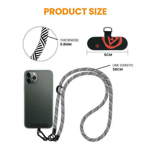Universal Crossbody Cell Phone Lanyard Round Rope - Macfixit Australia