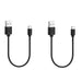 USB - A to USB - C Short Cable, 2 - Pack - Macfixit Australia
