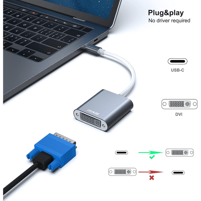USB-C to DVI-D Single Link Adapter for Apple Cinema Display 23" (A1082) - Macfixit Australia