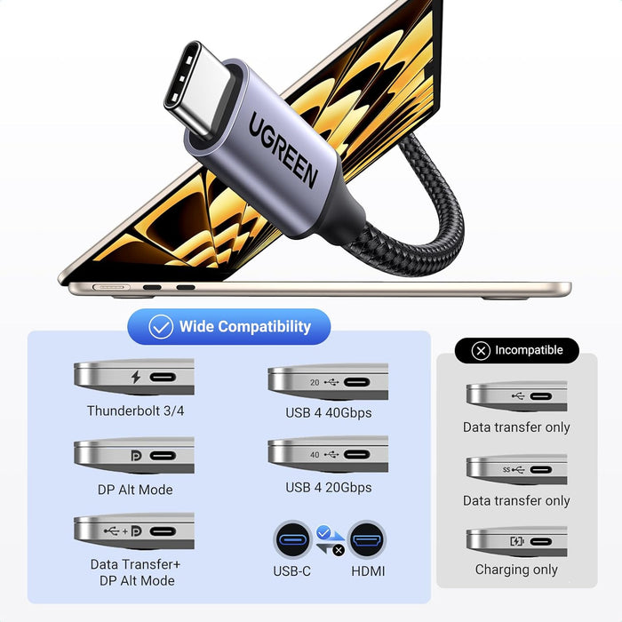 USB C to HDMI Cable 4K60Hz UHD - 3.0M - Macfixit Australia