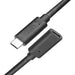 0.5 Meter (20") USB - C (USB 3.2 10Gb - s) 100W PD Extension Cable - Black - Macfixit Australia