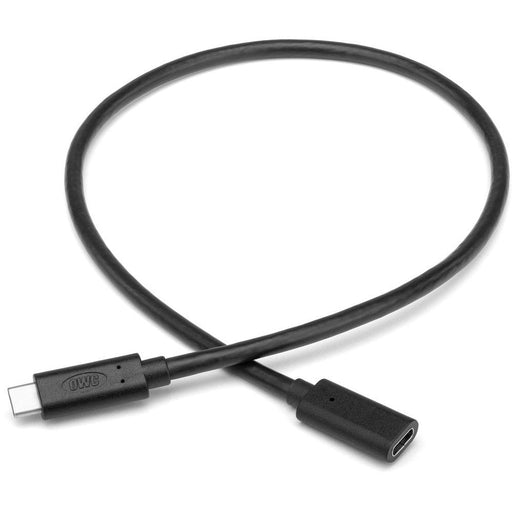 0.5 Meter (20") USB - C (USB 3.2 10Gb - s) 100W PD Extension Cable - Black - Macfixit Australia