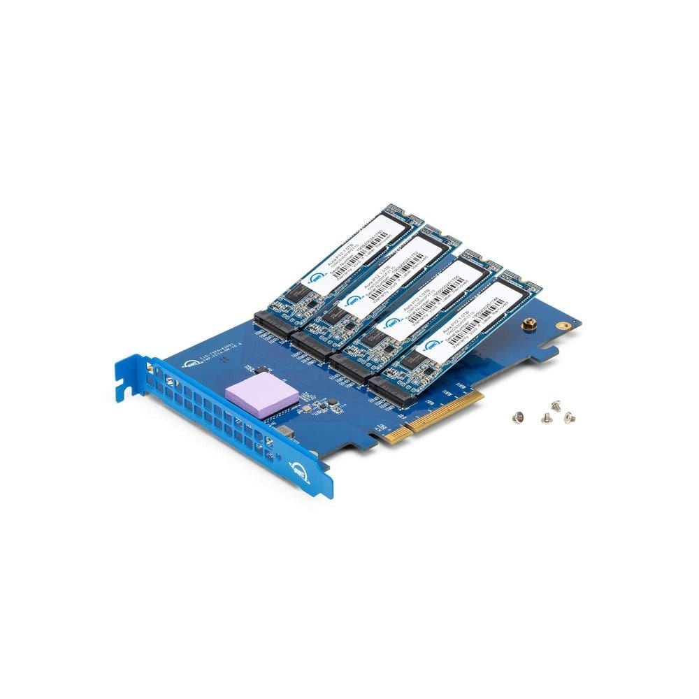 0TB Accelsior 4M2 Four - Slot NVMe M.2 SSD to PCIe 3.0 Adapter Card - Macfixit Australia