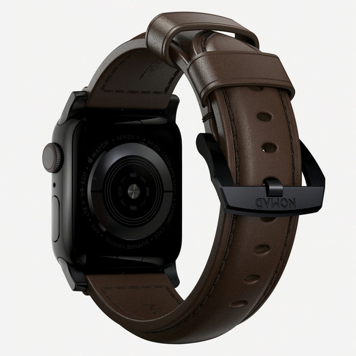 Nomad Traditional Strap for Apple Watch 42-44mm Rustic Brown - Black Hardware