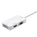 DisplayPort 1.2a to 4K HDMI Dual Link DVI and VGA Passive Adapter White
