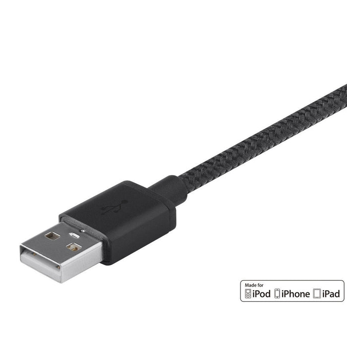 Luxe Series Apple MFi Certified Lightning™ to USB Charge & Sync Cable, 3ft Black