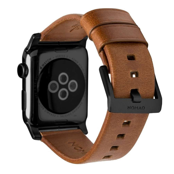Nomad Horween Leather Strap for Apple Watch 42mm - Rustic Brown Black hardware
