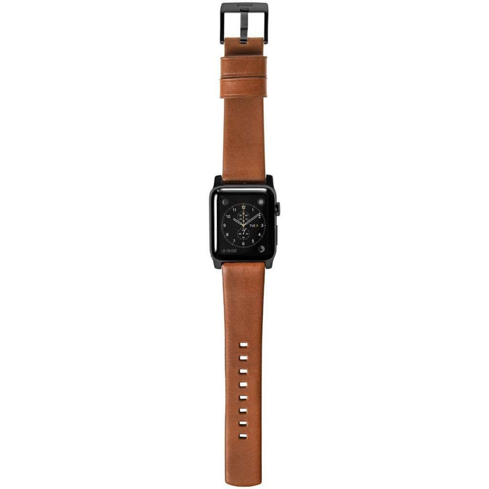 Nomad Horween Leather Strap for Apple Watch 42mm - Rustic Brown Black hardware