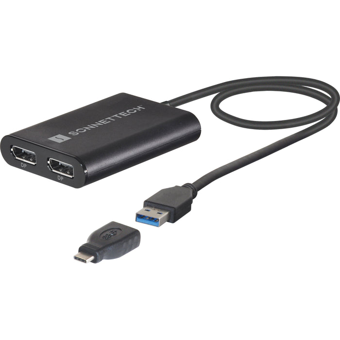 Sonnet DisplayLink USB Type-A to Dual DisplayPort Adapter for M1 & M2 Macs
