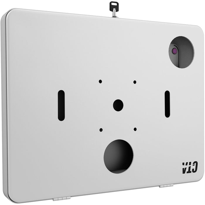 CTA Digital Locking Tablet Wall Mount for Select iPads, Galaxy Tablets, and More - White