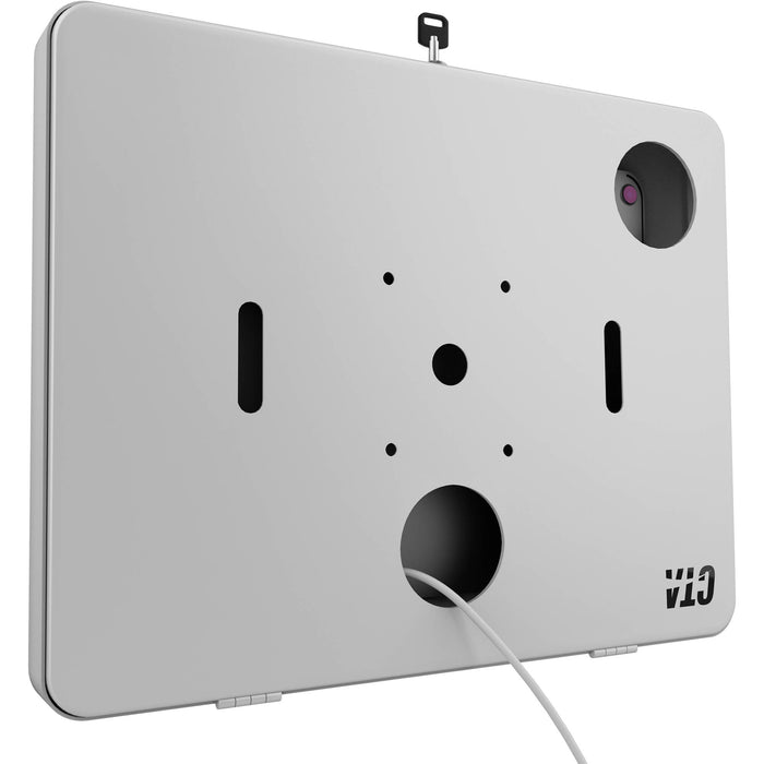 CTA Digital Locking Tablet Wall Mount for Select iPads, Galaxy Tablets, and More - White