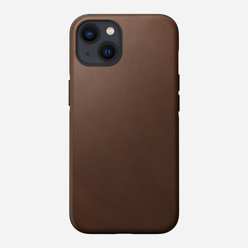 Nomad Modern Leather Case For iPhone 13 - Rustic Brown