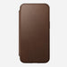 Nomad Modern Leather Folio Case For iPhone 13 - Rustic Brown