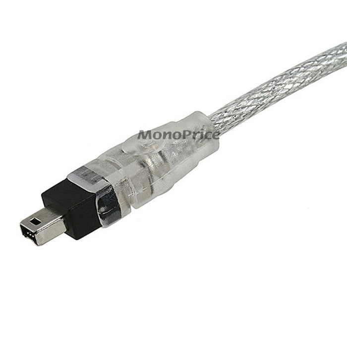 IEEE-1394 FireWire iLink DV Cable 6P-4P M/M - 80cm CLEAR