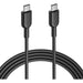 USB 2.0 to USB-C Male Charging Cable Black - 2 m