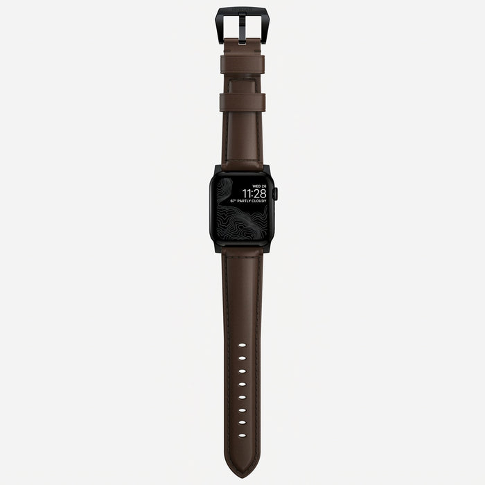 Nomad Traditional Strap for Apple Watch 42-44mm Rustic Brown - Black Hardware
