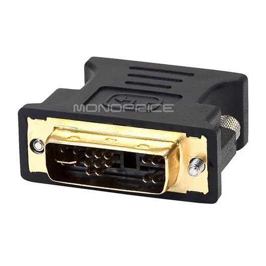 DVI-A Dual Link Male to HD15 VGA Female Adapter Gold Plated