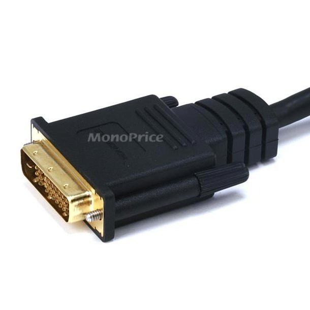 7.6m 24AWG DVI-D to M1-D P&D Cable - Black