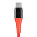 Monoprice AtlasFlex Series Durable USB 2.0 C to Type A Charge & Sync Kevlar-Reinforced Nylon-Braid Cable, 0.5 m - Red