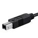 Monoprice 2.0 USB-C to USB B Printer Cable, 480 Mbps, 2 m - Black