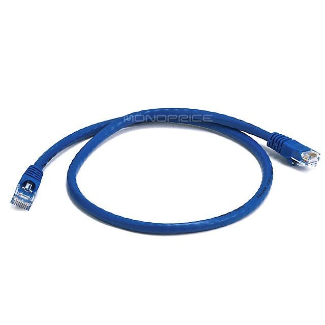60cm 24AWG Cat6 550MHz UTP Ethernet Bare Copper Network Cable - Blue